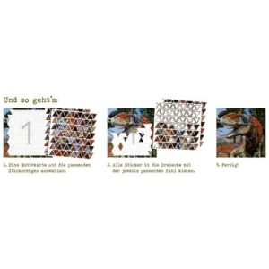 T-Rex World -  Stickern nach Zahlen