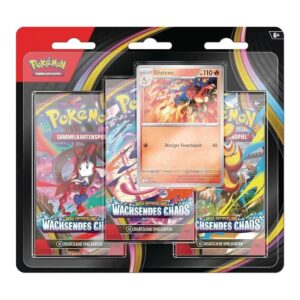 Pokémon 3-Pack-Blister Mega-Entwicklung – Wachsendes Chaos – Glutexo